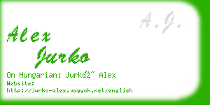 alex jurko business card